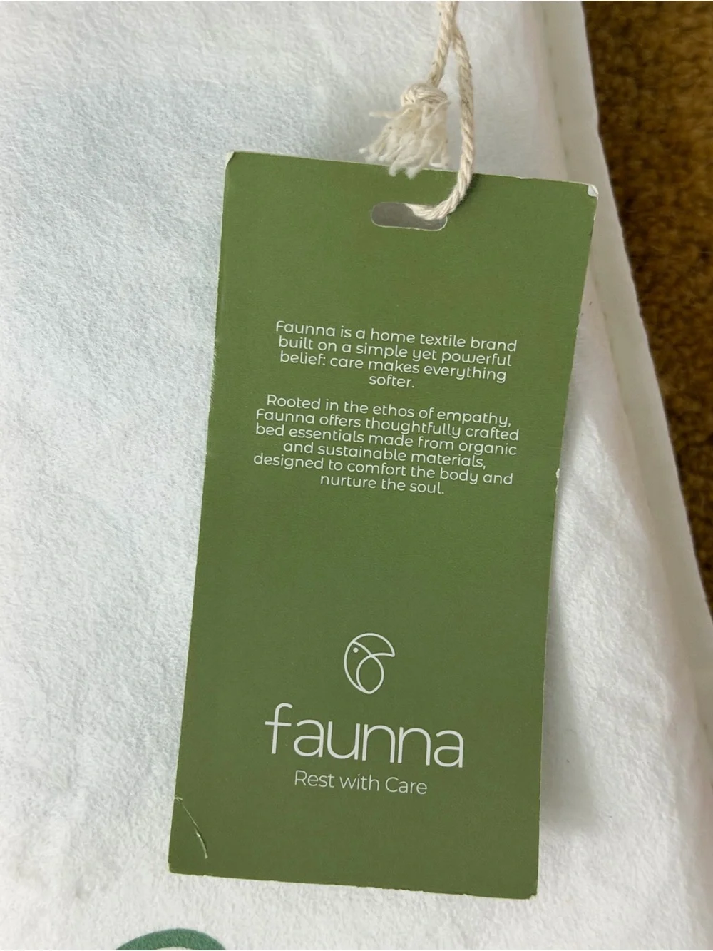 Faunna White Cotton Duvet Cover